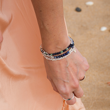 Bracelet Or ou Argent sans fermoir et pierres naturelles