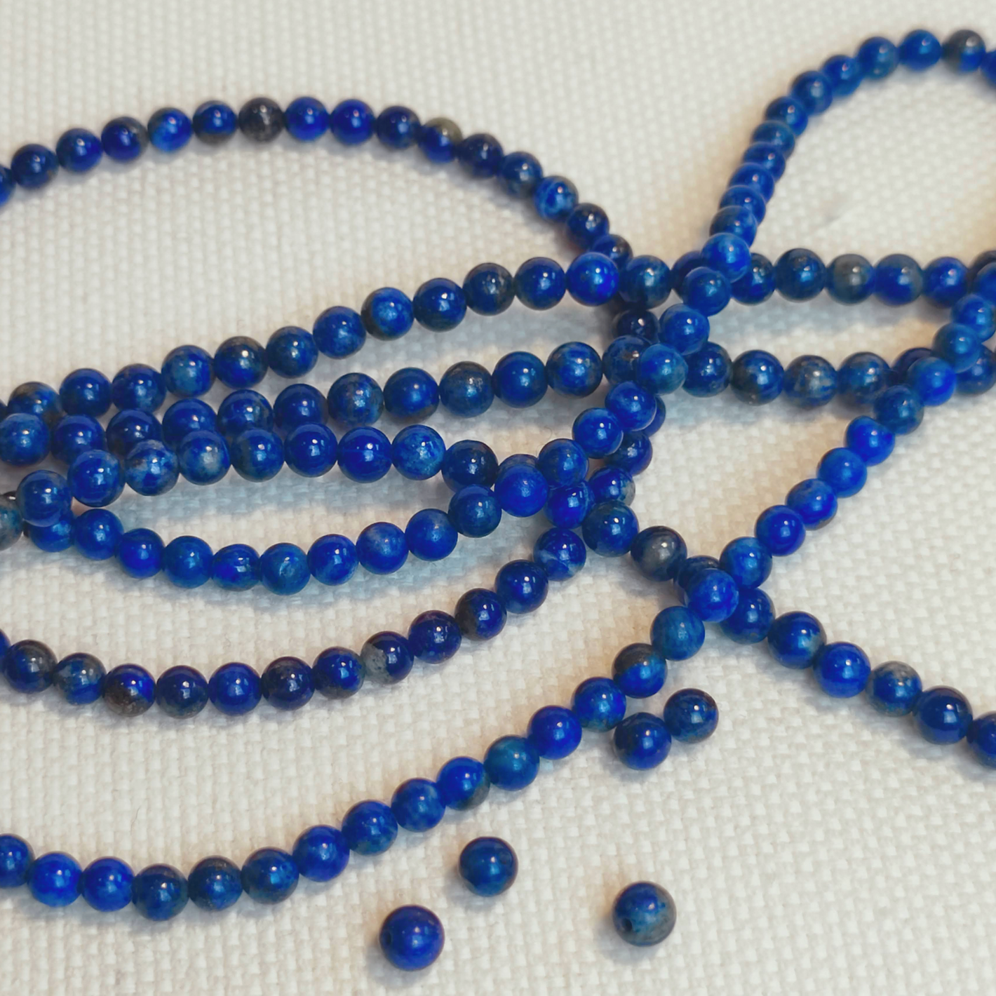 perles de Lapis Lazuli naturel pour bijoux précieux