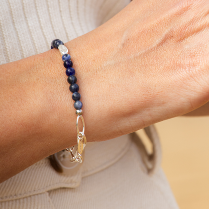 Bracelet Or ou Argent sans fermoir et pierres naturelles