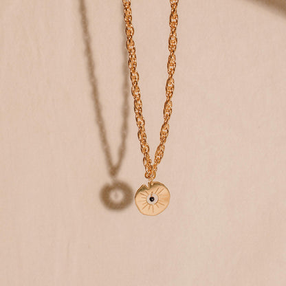 Collier chaine plaqué or avec pendentif perle exclusif personnalisable