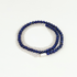 Bracelet collier argent massif et pierres naturelles lapis lazuli